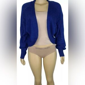Jessica Simpson Women Blue Knit Long Sleeve Cardigan NWT Size M